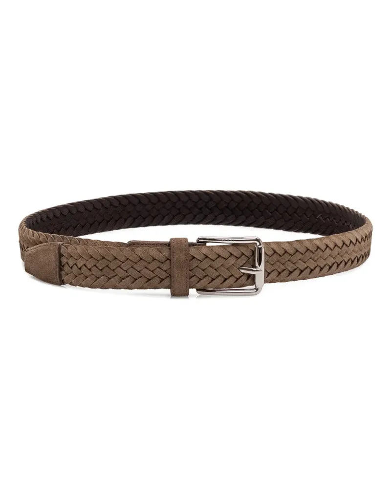 TOD'S woven buckle belt - Braun Braun