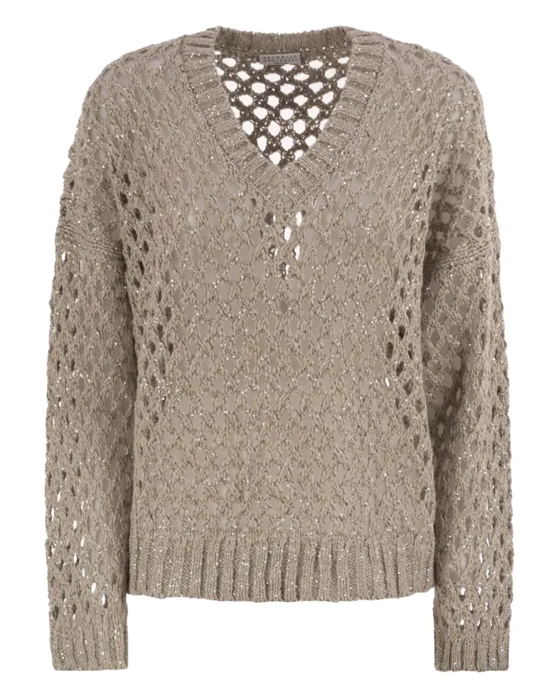 Brunello Cucinelli Pullover mit Pailletten - Nude Nude