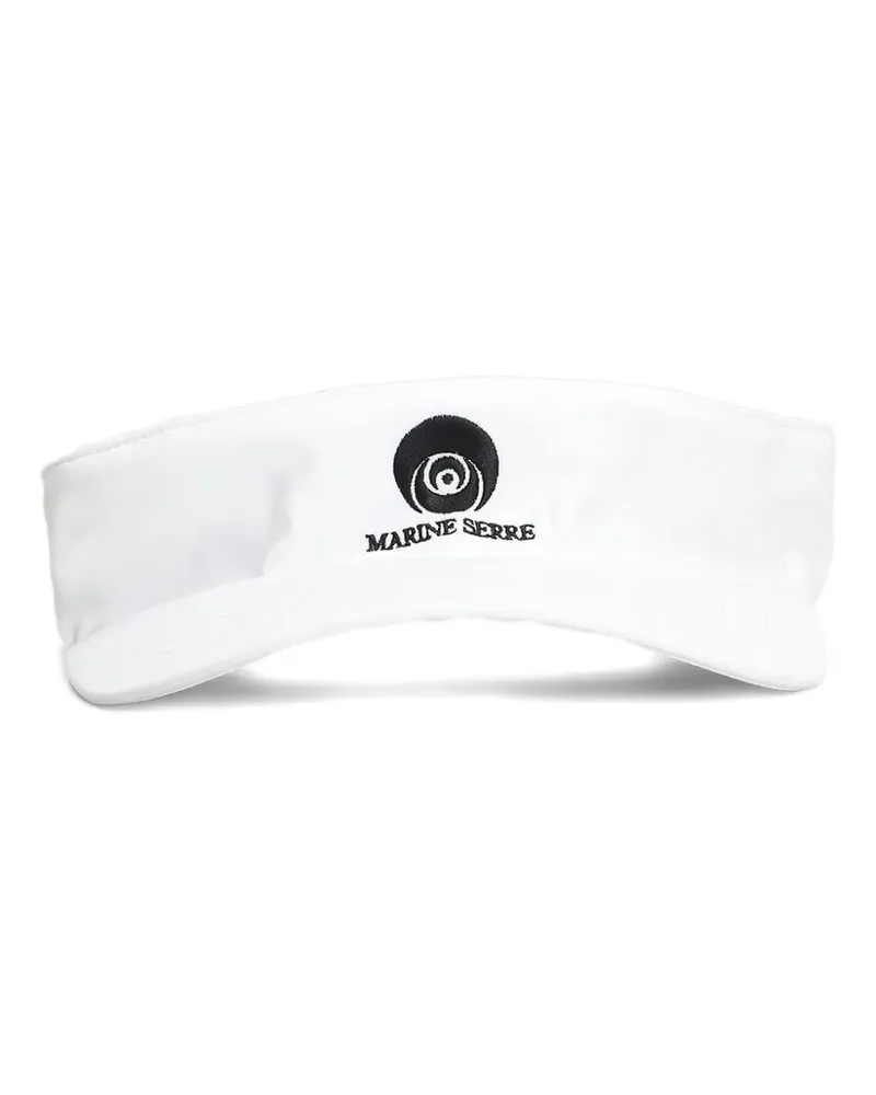 Marine Serre logo-embroidered visor - Weiß Weiß