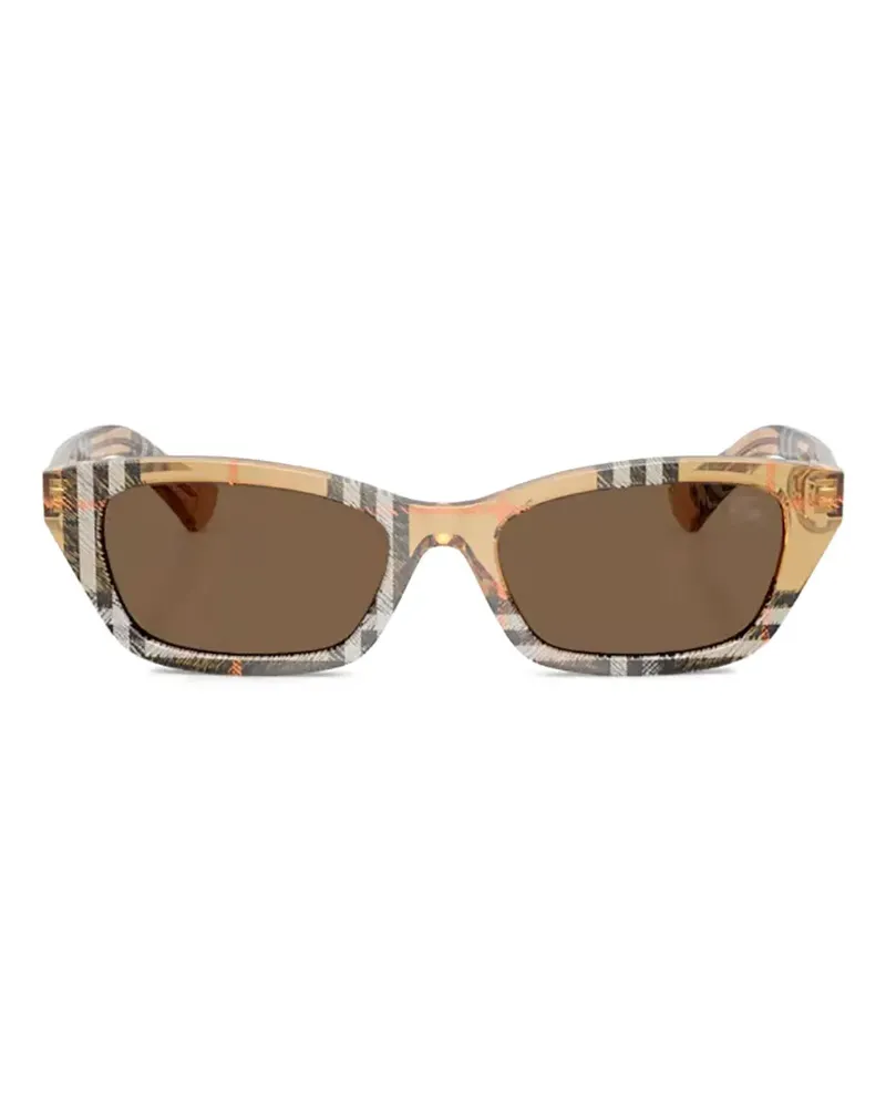 Burberry Karierte Sonnenbrille - Nude Nude