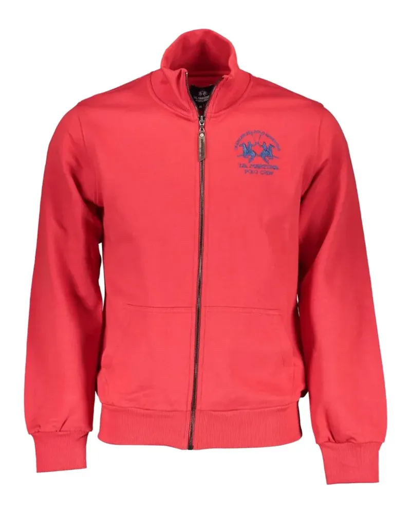 La Martina zip-up embroidered sweater - Rot Rot