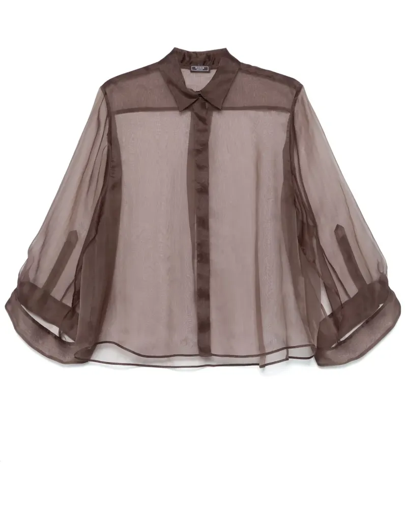 Peserico Semi-transparentes Hemd - Braun Braun