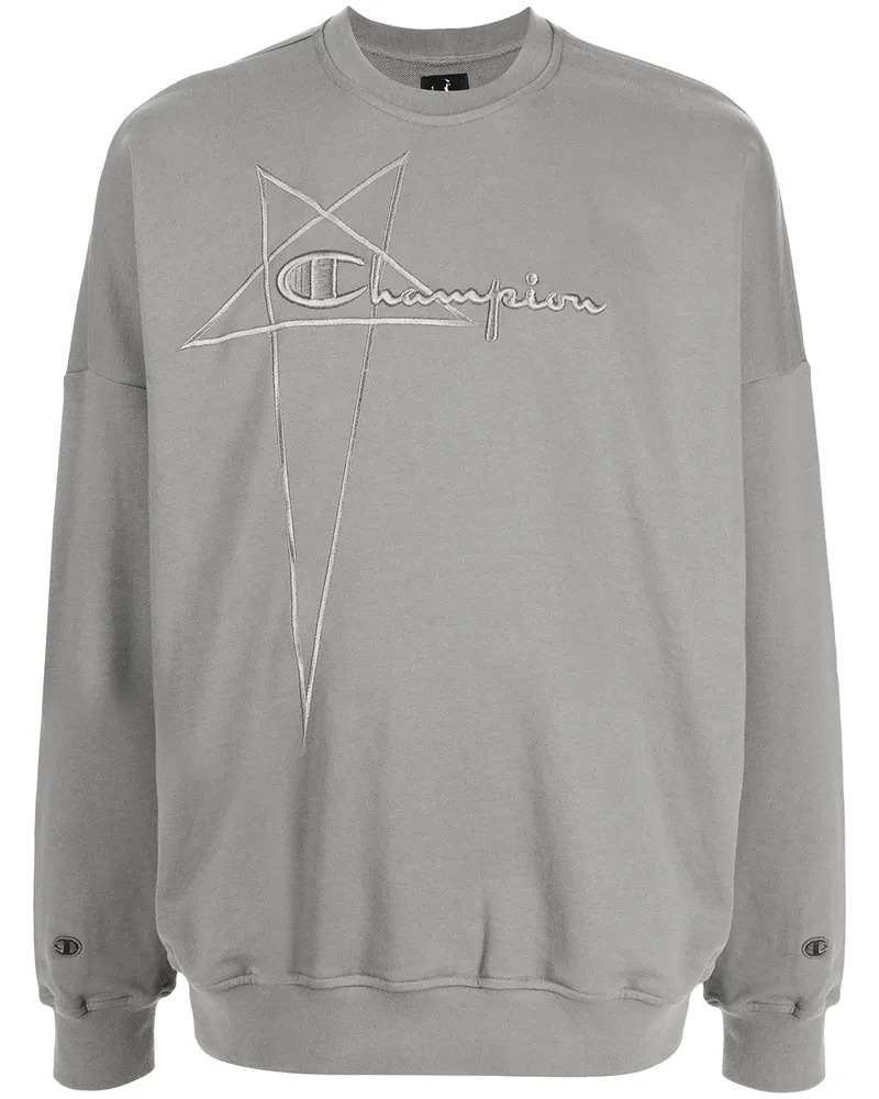 Rick Owens Sweatshirt mit Logo-Stickerei - Grau Grau