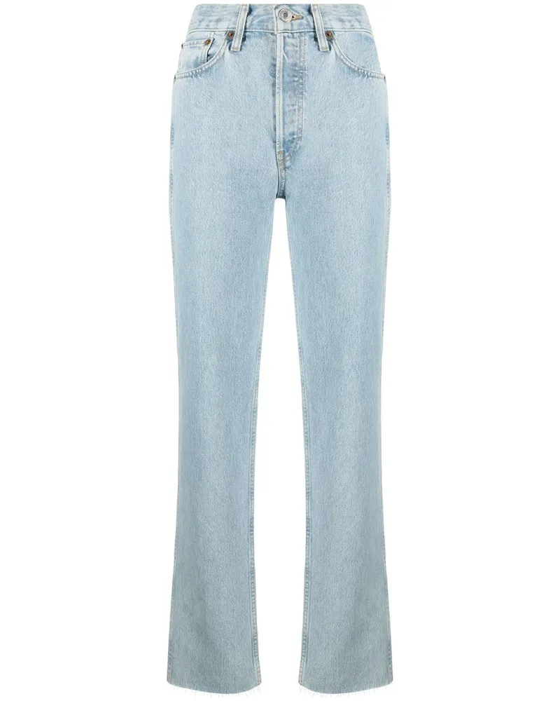 RE/DONE Taillenjeans mit geradem Bein - Blau Blau