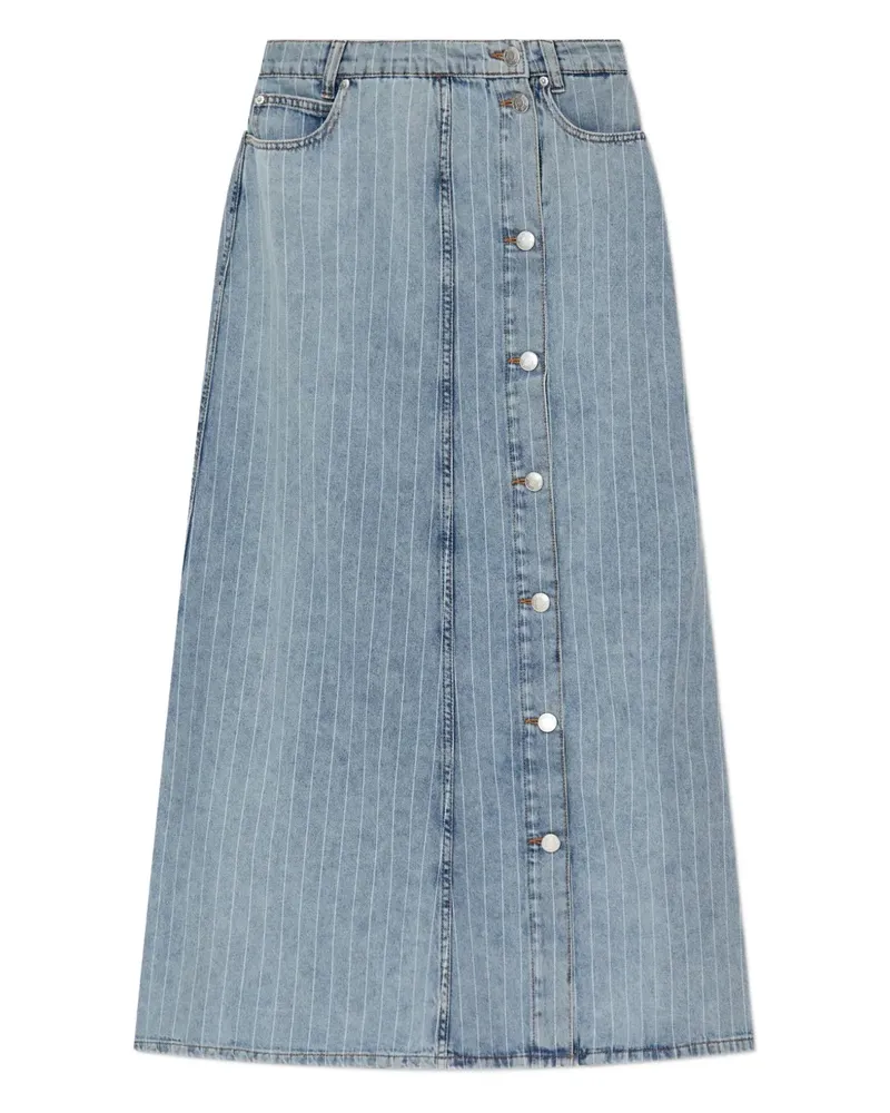 MUNTHE Jeansrock mit Knöpfen - Blau Blau