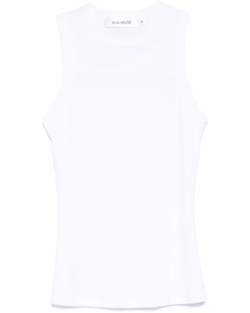 Aya Muse Geripptes Tanktop - Weiß Weiß