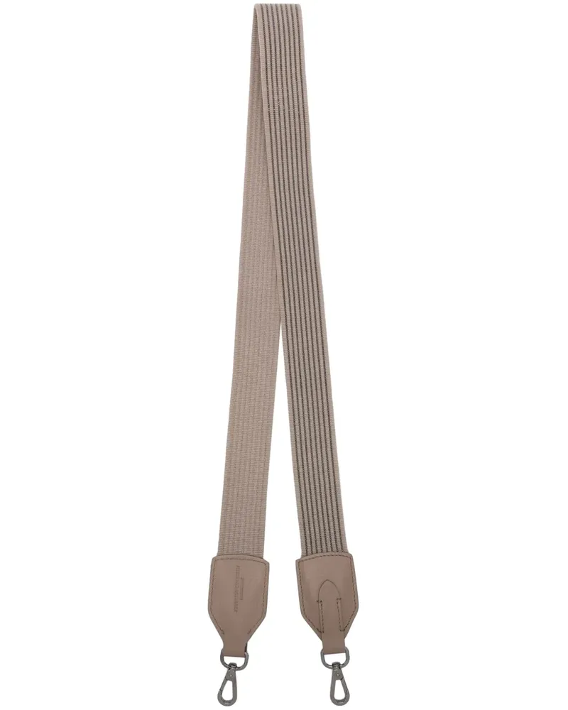 Brunello Cucinelli Gestreifter Handtaschenriemen - Braun Braun