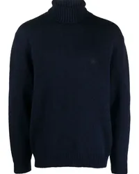 Baracuta Rollkragenpullover mit gebürstetem Effekt Blau