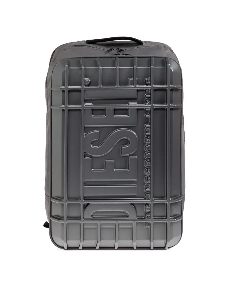 Diesel embossed logo hard-shell backpack - Grau Grau