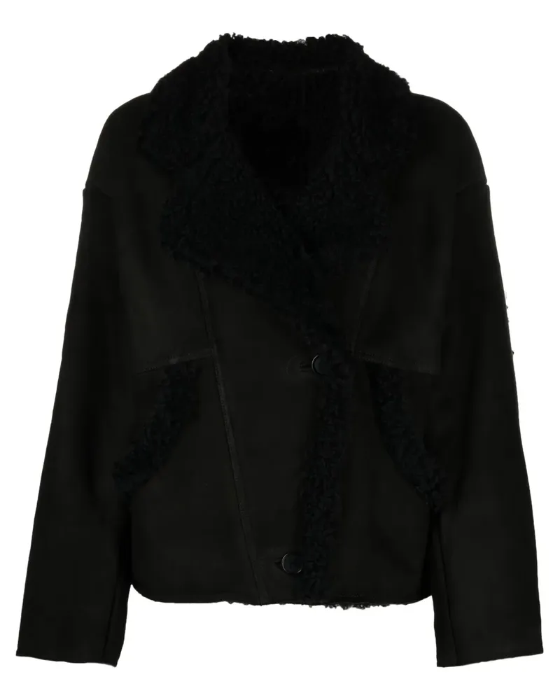 Salvatore Santoro Jacke mit Shearling-Kragen - Schwarz Schwarz