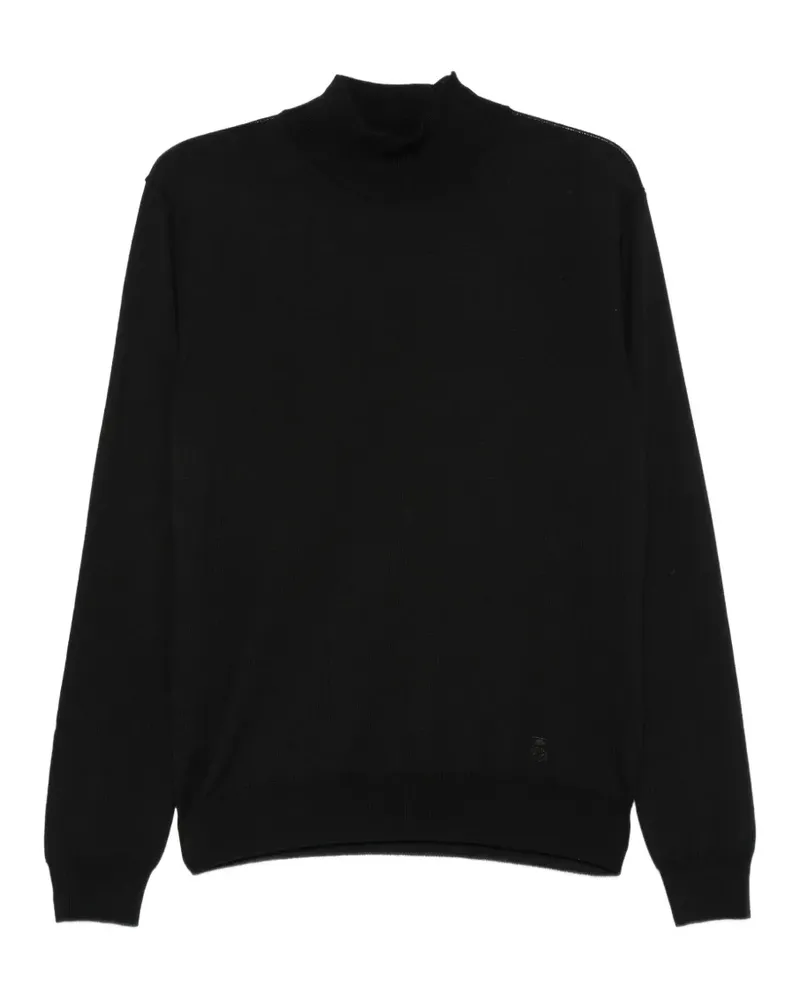 Corneliani Pullover mit Stehkragen - Schwarz Schwarz