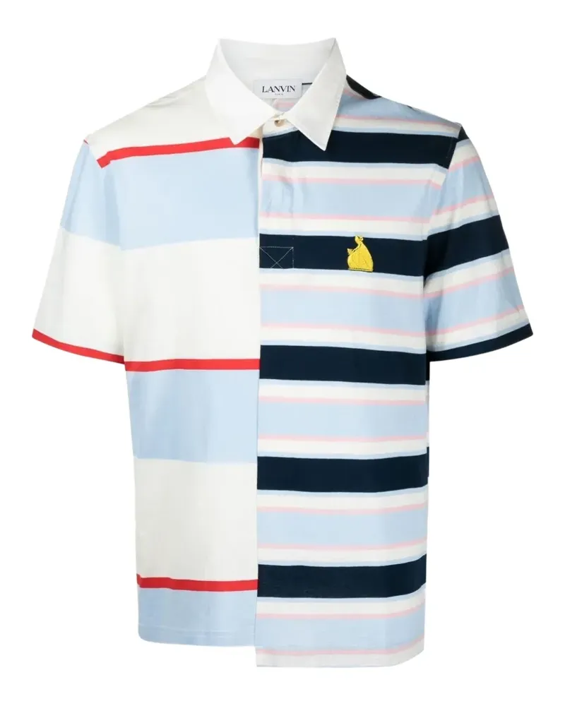 Lanvin patchwork polo shirt - Blau Blau