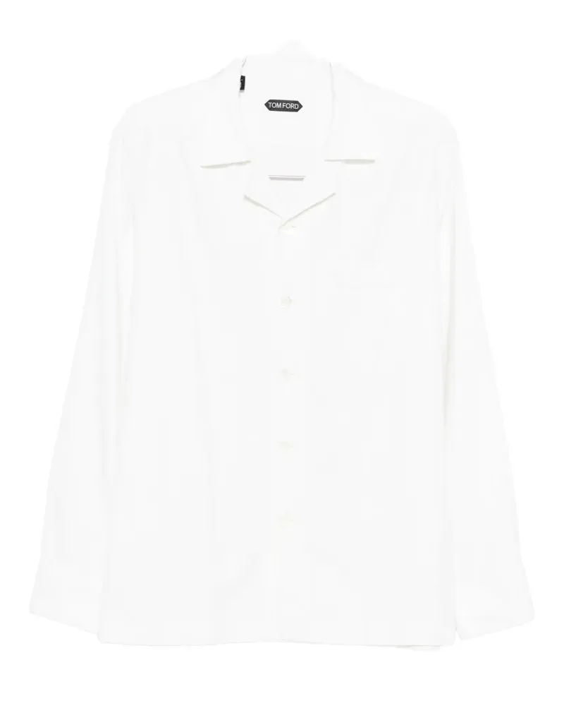 Tom Ford herringbone shirt - Weiß Weiß