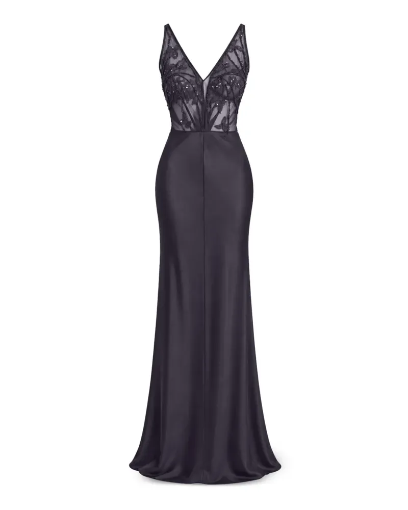 Irina Schrotter Kleid mit Perlen - Schwarz Schwarz
