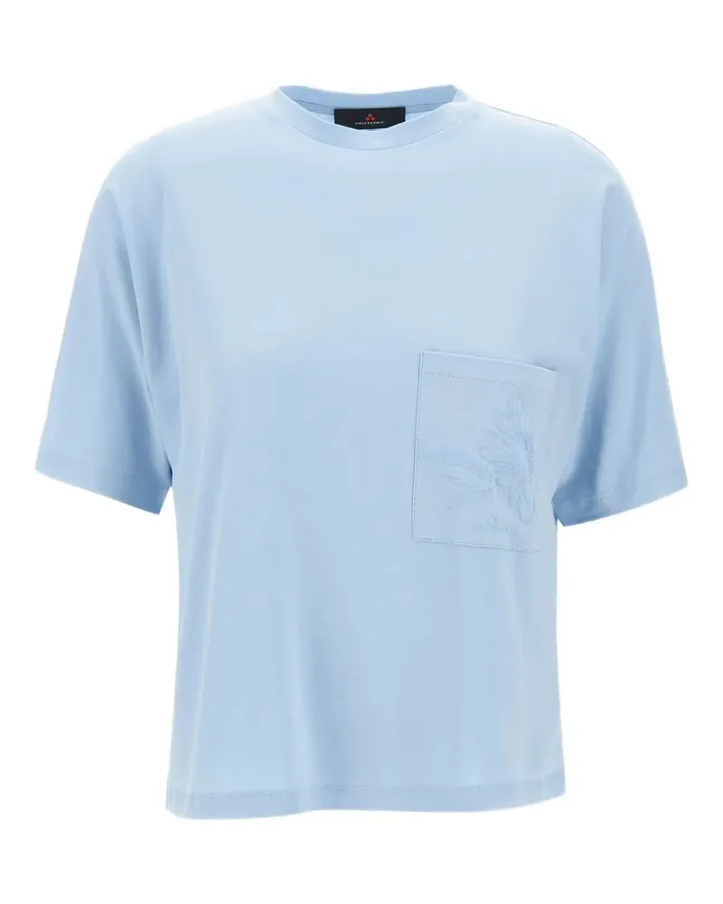 Peuterey T-Shirt mit Stickerei - Blau Blau