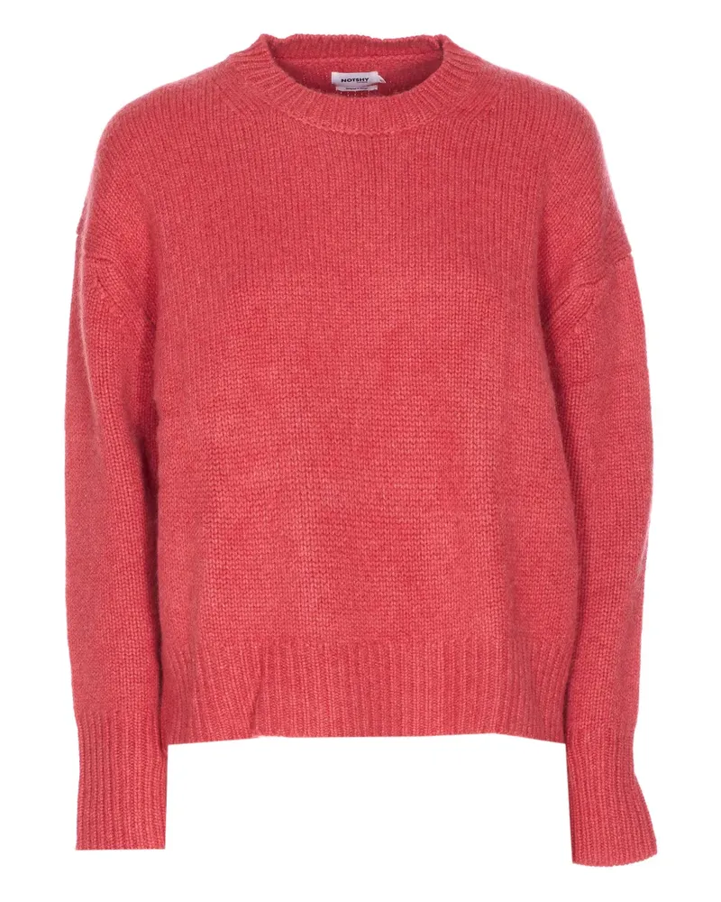 Not Shy Kaschmirpullover mit Rundhalsausschnitt - Rosa Rosa