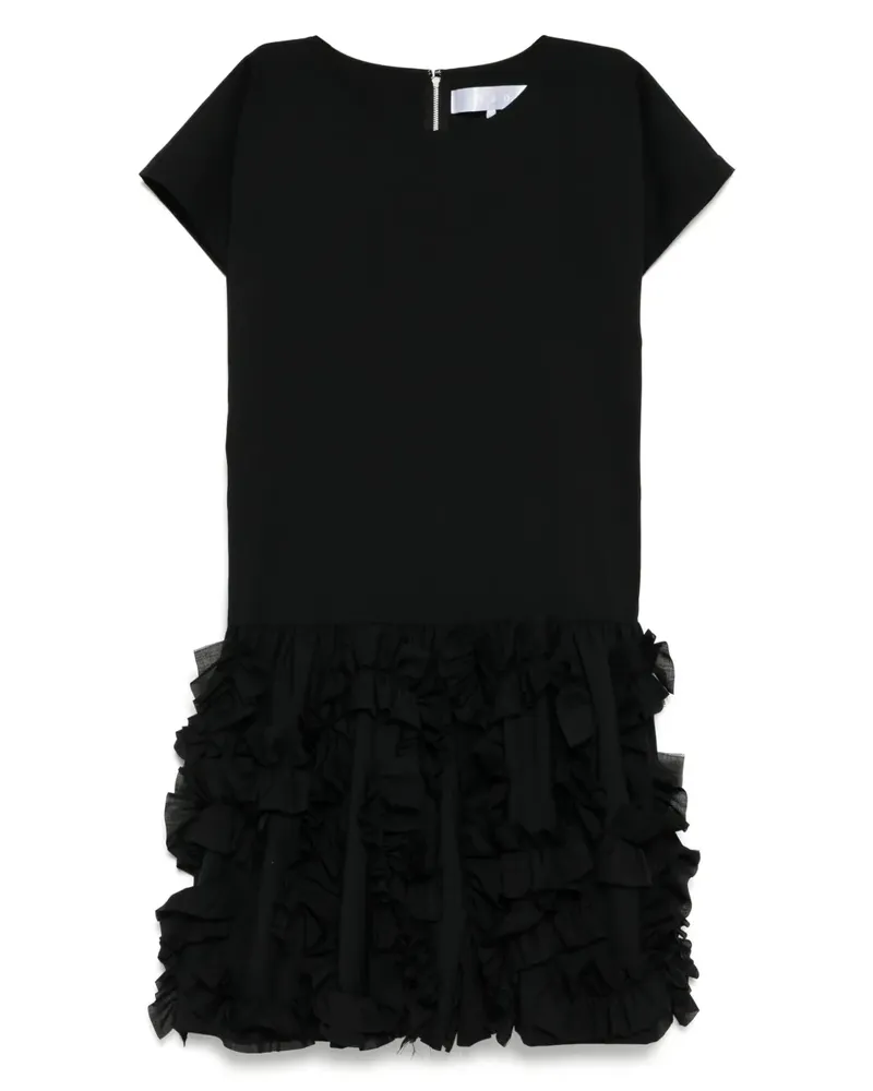 Comme des Garçons Kleid mit Rüschendetail - Schwarz Schwarz