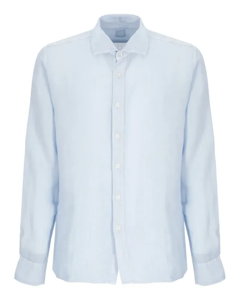 120% Lino long-sleeved shirt - Blau Blau