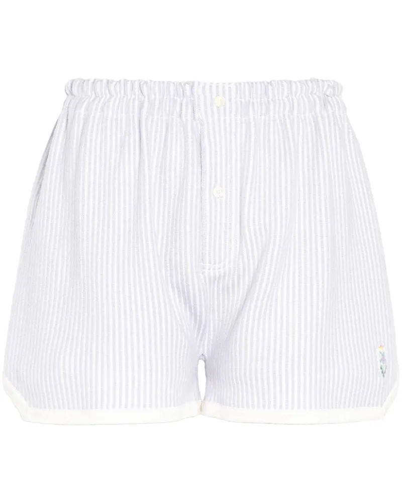 Barrie Gestreifte Shorts - Blau Blau