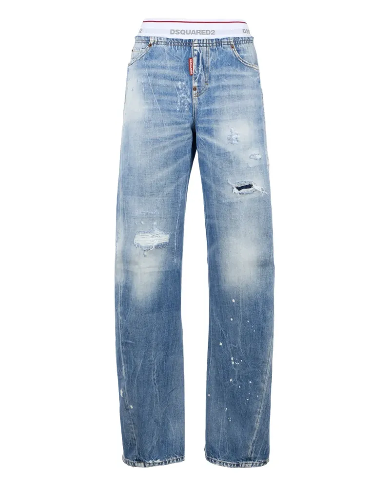 Dsquared2 Jeans mit Logo-Bund - Blau Blau