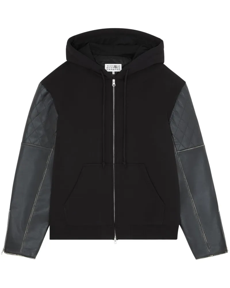 Maison Margiela Kapuzenjacke mit Reißverschluss - Schwarz Schwarz