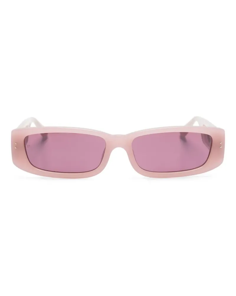 Linda Farrow Talita Sonnenbrille mit eckigem Gestell - Rosa Rosa