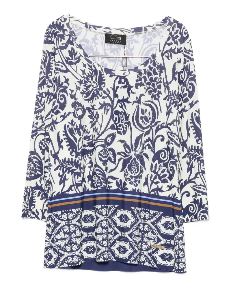 Clips floral-print top - Blau Blau