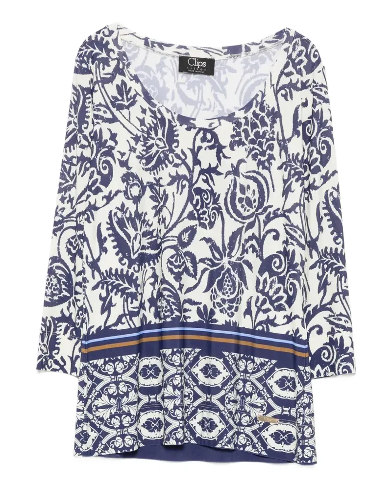 Clips floral-print top - Blau Blau
