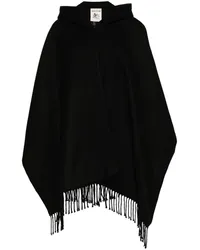 Semicouture Cape mit Fransen Schwarz