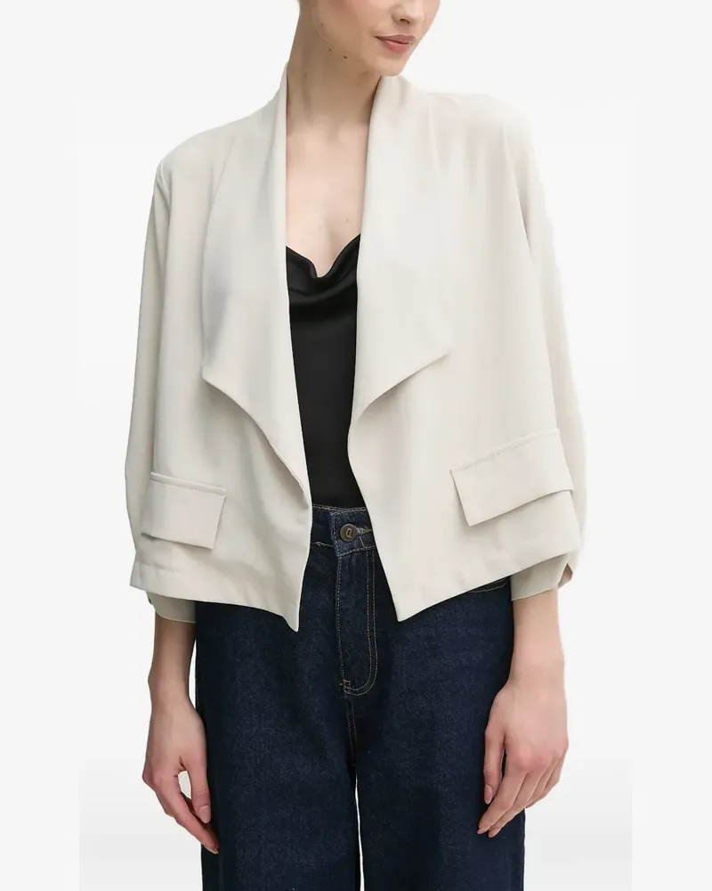 Joseph Ribkoff gathered-sleeve pocket jacket - Nude Nude