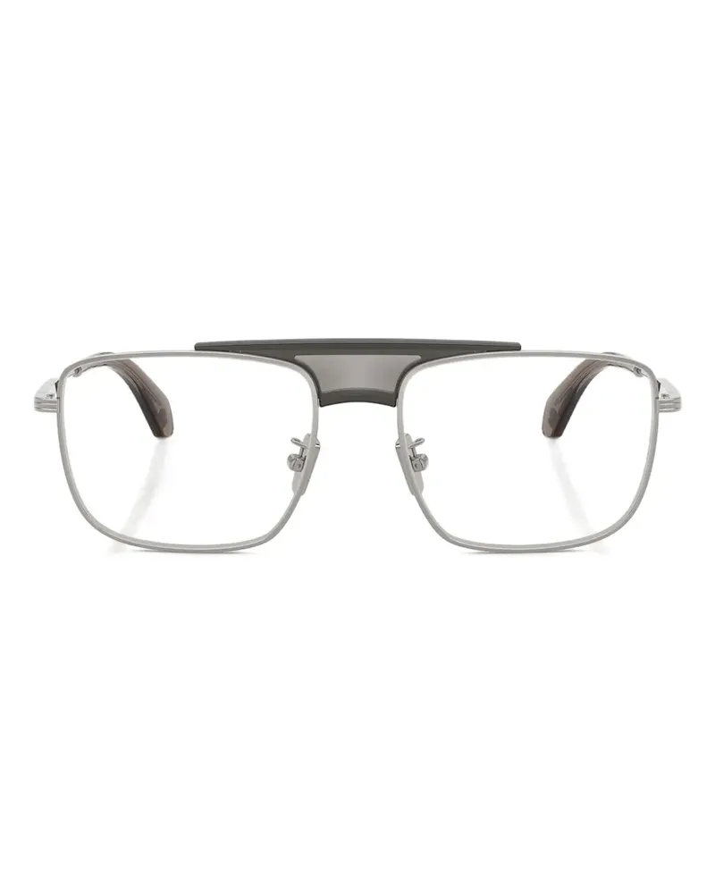 Moncler Brille mit eckigem Gestell - Silber Silber