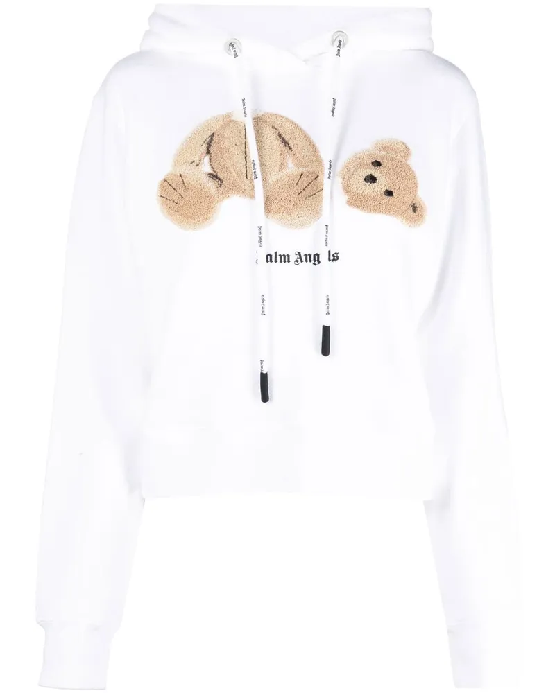 Palm Angels Bear Over Hoodie - Weiß Weiß