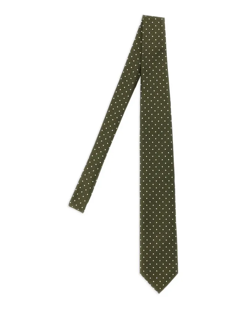 Tom Ford Jacquard-Krawatte mit Polka Dots - Grün Grün