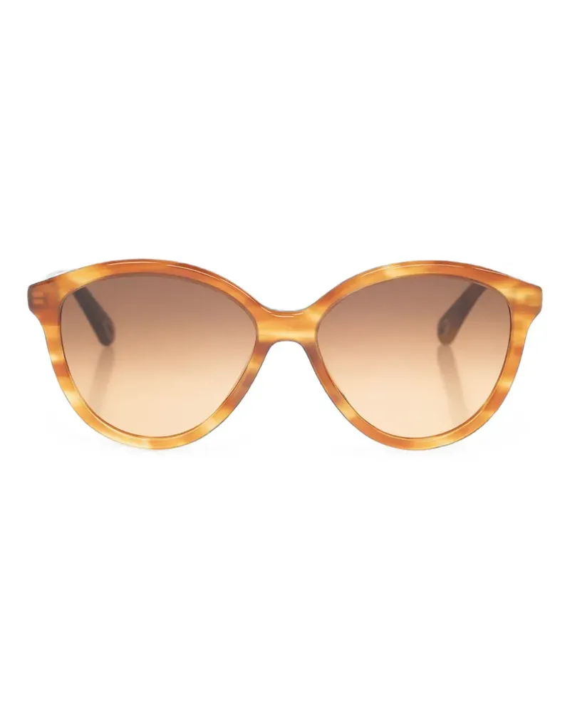 Chloé Cat-Eye-Sonnenbrille mit gewellten Bügeln - Braun Braun