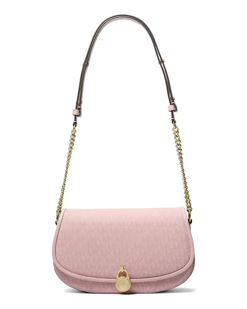 Michael Kors medium Mila monogram-pattern logo-plaque shoulder bag - Rosa Rosa