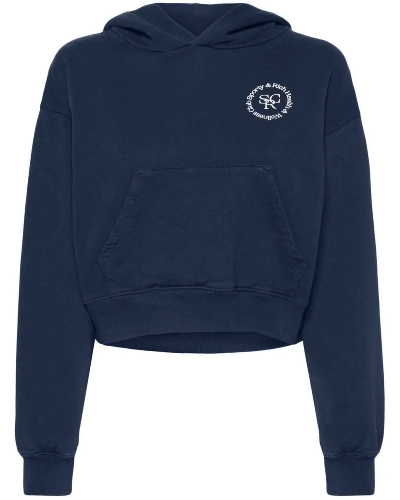 SPORTY & RICH SRHWC Cropped-Hoodie - Blau Blau