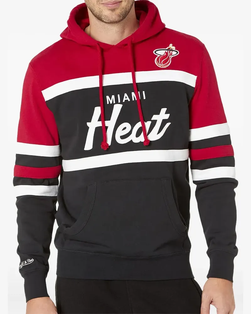 Mitchell & Ness NBA Miami Heat Head Coach Hoodie - Rot Rot
