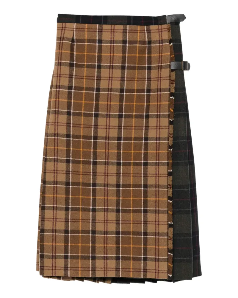 Barbour Hazelwood tartan-pattern midi skirt - Nude Nude