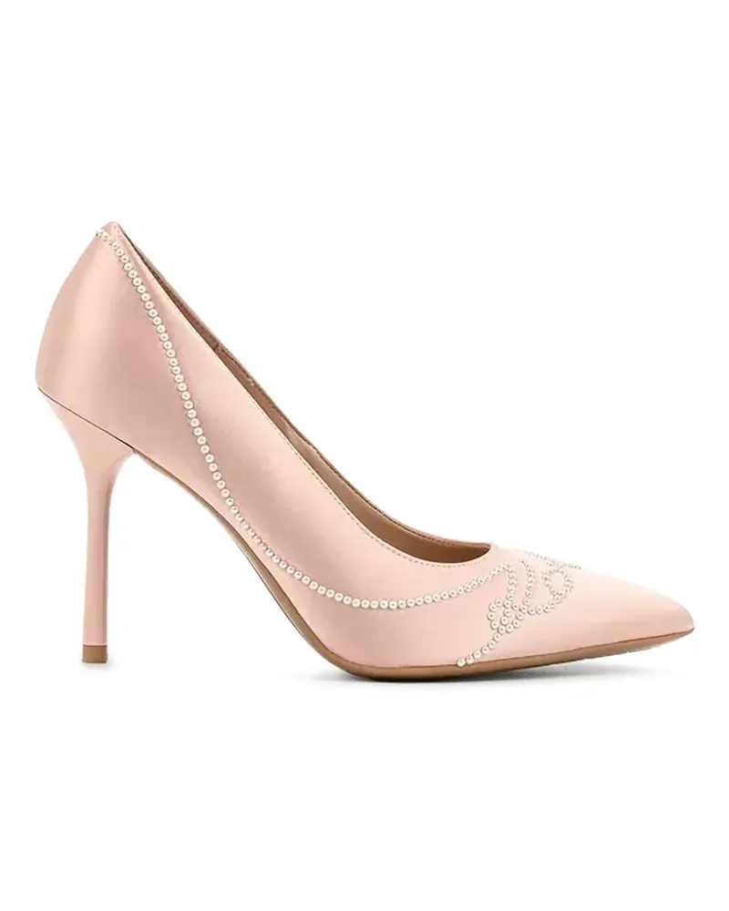 Karl Lagerfeld Spitze Pumps mit Kunstperlen - Rosa Rosa