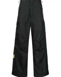 maharishi Bestickte Straight-Leg-Hose Schwarz