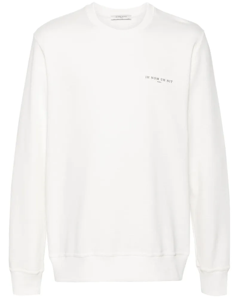 IH NOM UH NIT Sweatshirt mit Pearls and Roses Mask-Print - Weiß Weiß