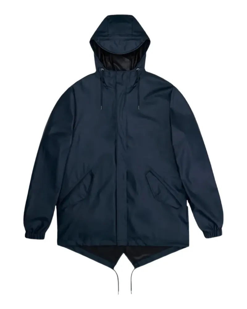 RAINS Fishtail drawstring-hem jacket - Blau Blau