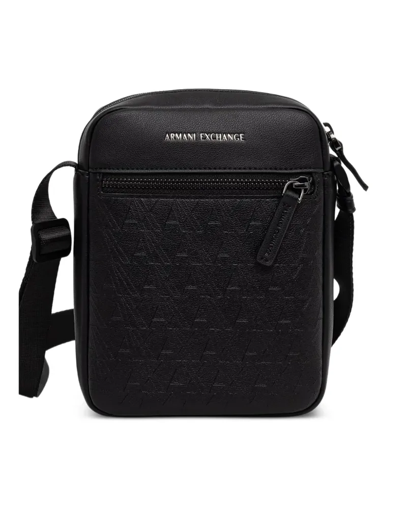 Armani Exchange Reporter Kuriertasche - Schwarz Schwarz