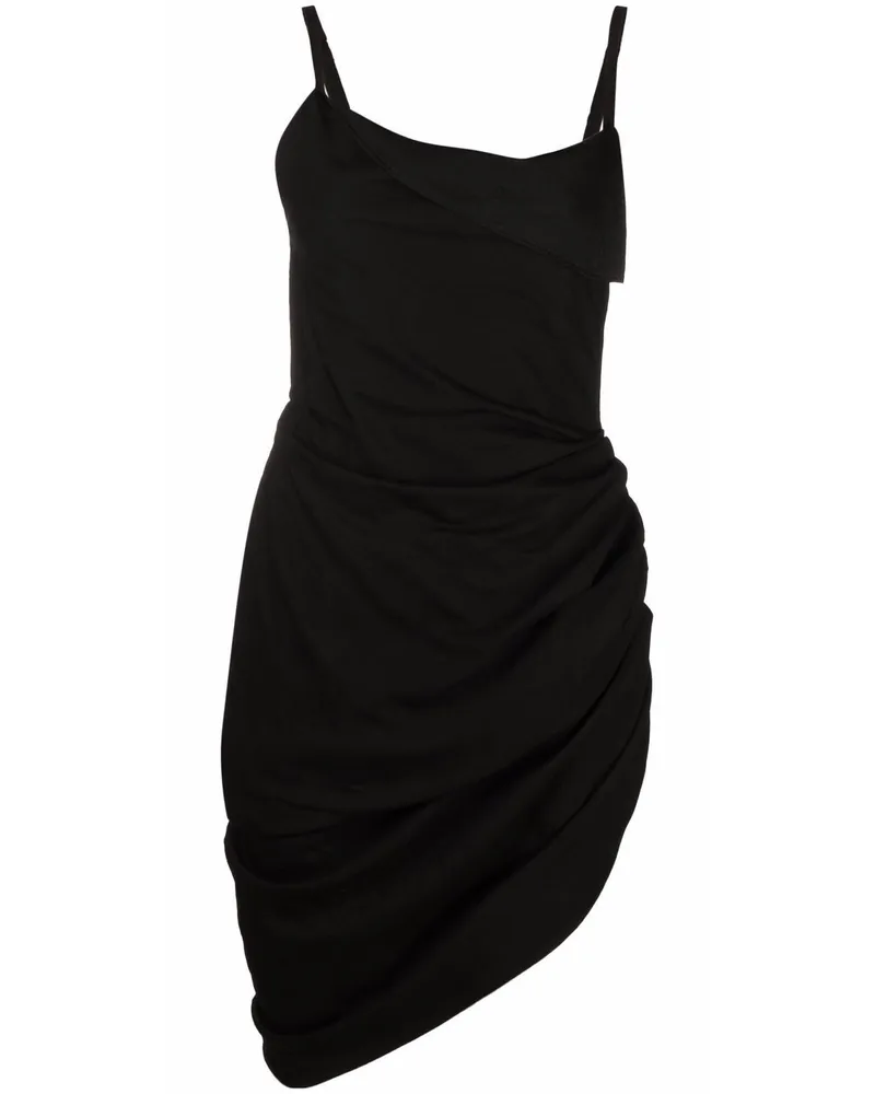 Jacquemus La Robe Saudade Minikleid mit Drapierung - Schwarz Schwarz