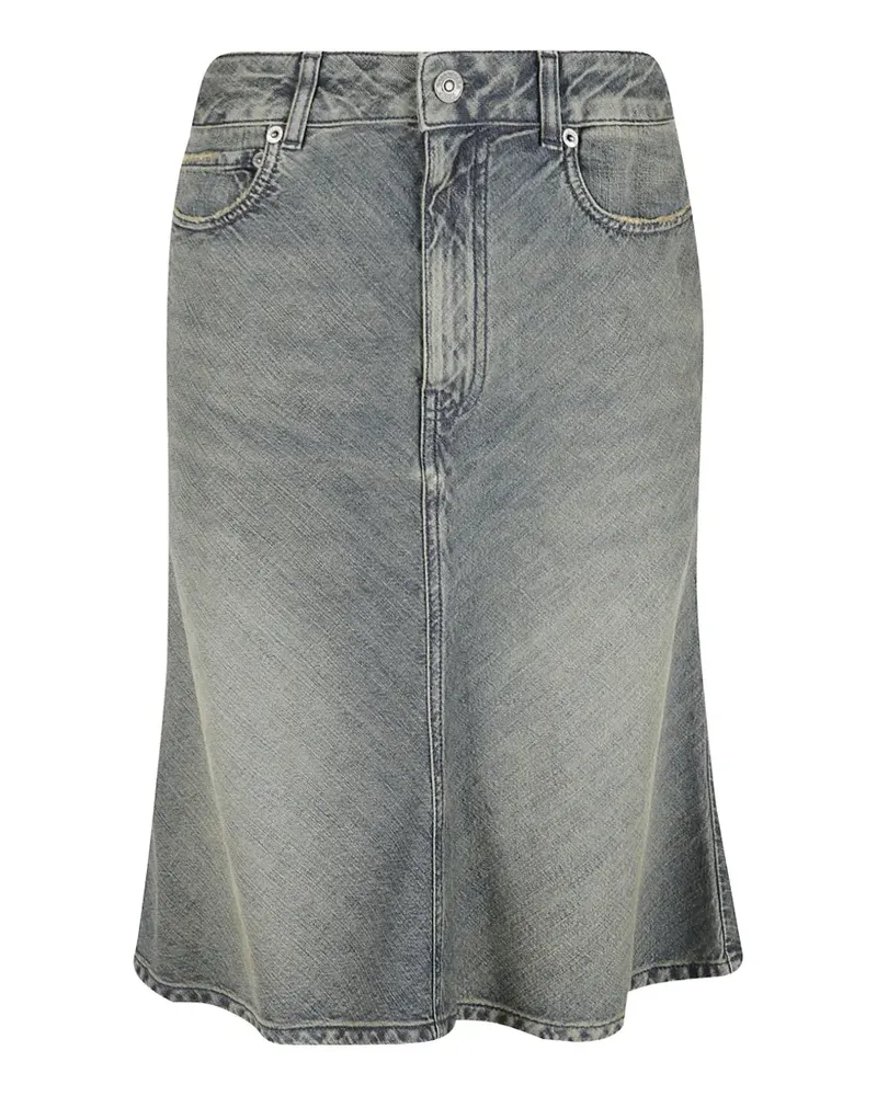 Balenciaga faded godet-hem skirt - Blau Blau