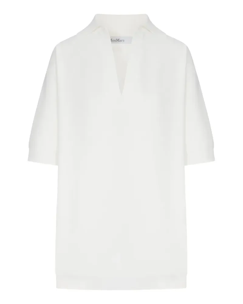 Max Mara long viscose crepe sweater - Weiß Weiß