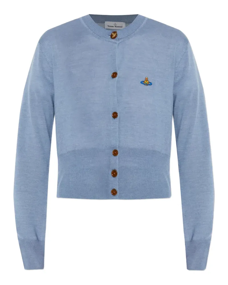 Vivienne Westwood buttoned logo cardigan - Blau Blau