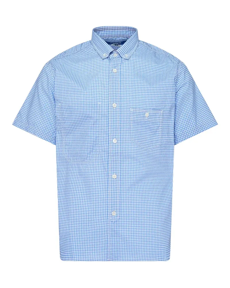 Junya Watanabe checkered short-sleeved shirt - Blau Blau