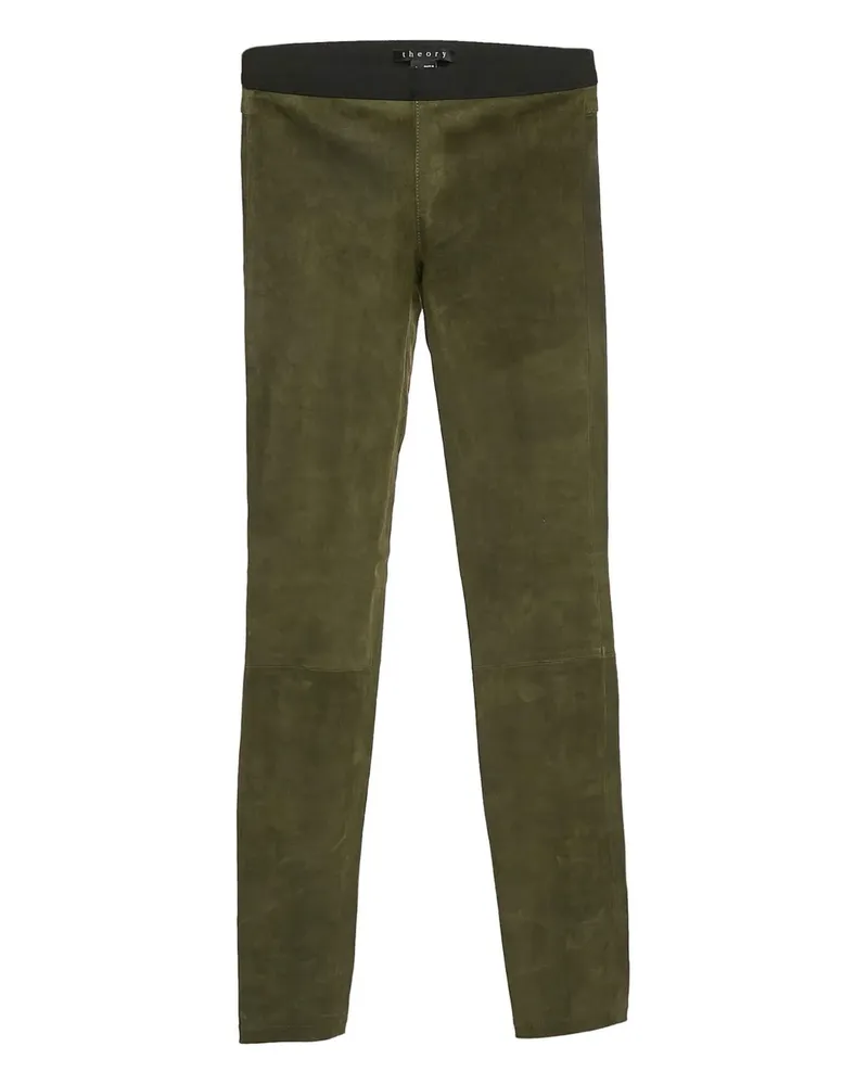Theory Wildlederhose mit Stretchbund - Grün Grün