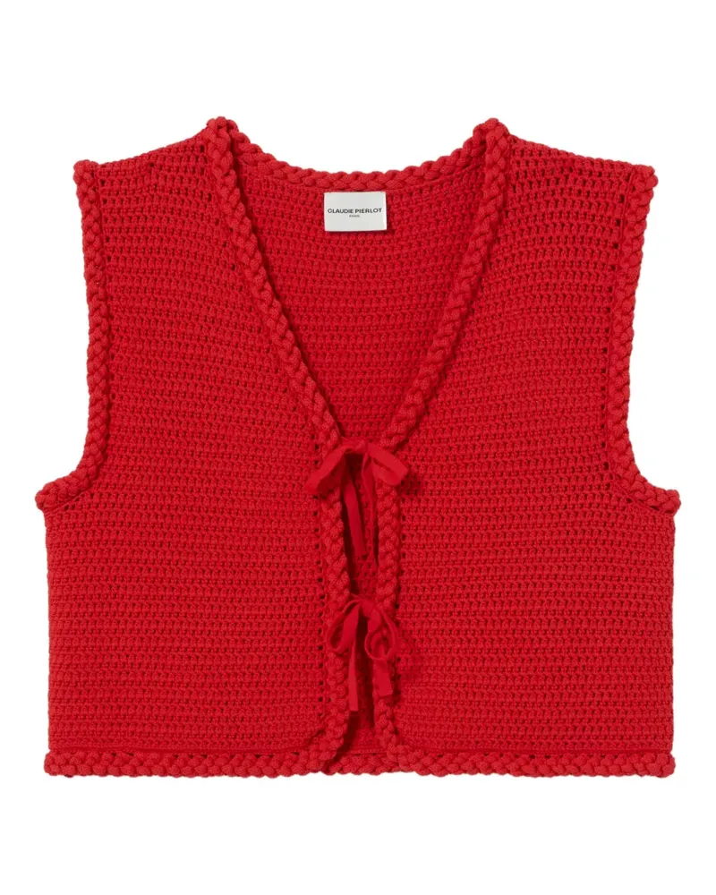 Claudie Pierlot Gehäkeltes Top - Rot Rot